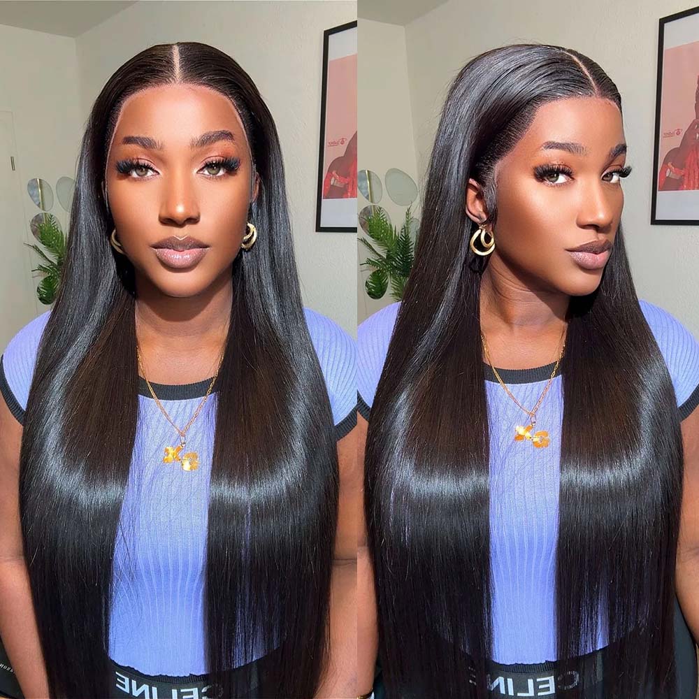 Fas Hair SDD Bone Straight Raw Hair 13x4 Lace Frontal Wig Vietnamese Super Double Drawn Glueless Wig with Full Ends 220% Density