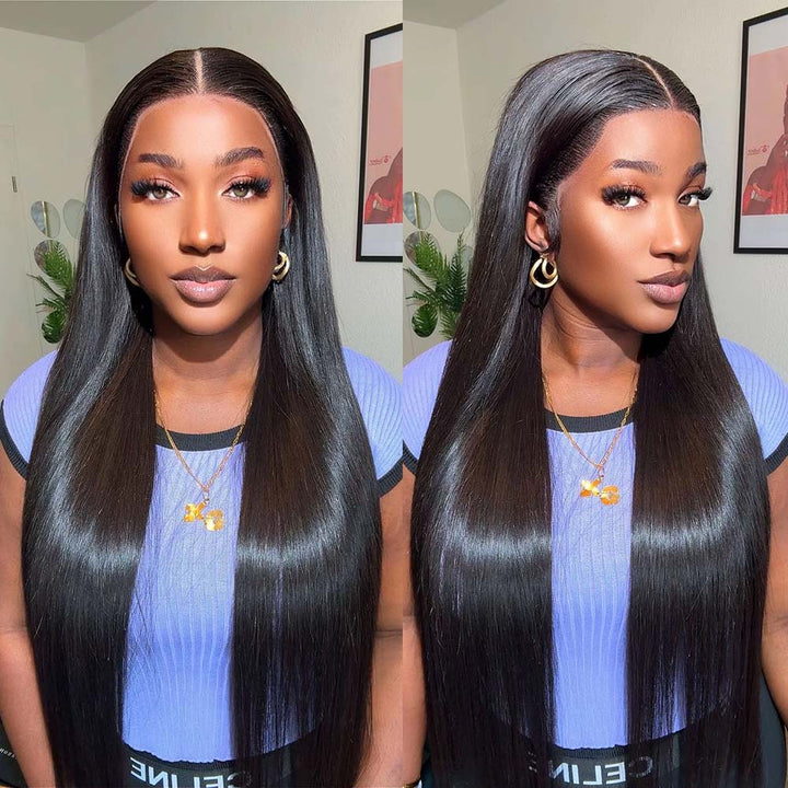 Fas Hair SDD Bone Straight Raw Hair 13x4 Lace Frontal Wig Vietnamese Super Double Drawn Glueless Wig with Full Ends 220% Density