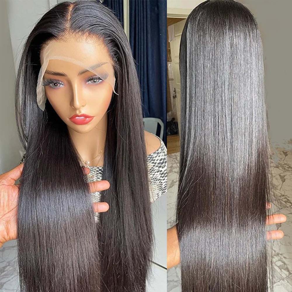 Fas Hair Raw Vietnamese Super Double Drawn Human Hair Wig Bone Straight 13x4 HD Lace Frontal Glueless Wigs 250 Density