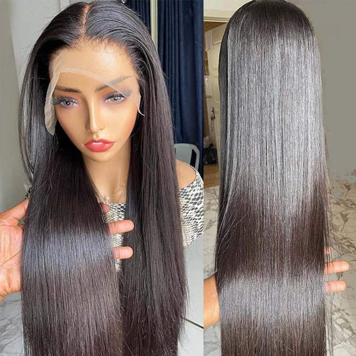 Fas Hair Raw Vietnamese Super Double Drawn Human Hair Wig Bone Straight 13x4 HD Lace Frontal Glueless Wigs 250 Density