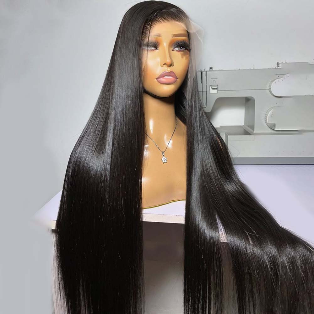 Fas Hair Raw Vietnamese Super Double Drawn Human Hair Wig Bone Straight 13x4 HD Lace Frontal Glueless Wigs 250 Density