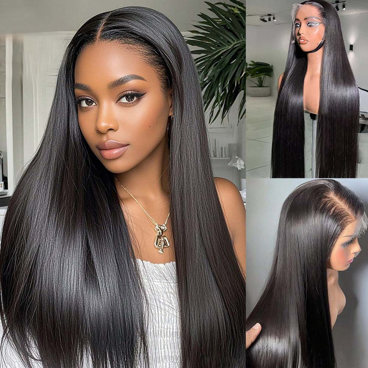 Fas Hair Raw Vietnamese Super Double Drawn Human Hair Wig Bone Straight 13x4 HD Lace Frontal Glueless Wigs 250 Density