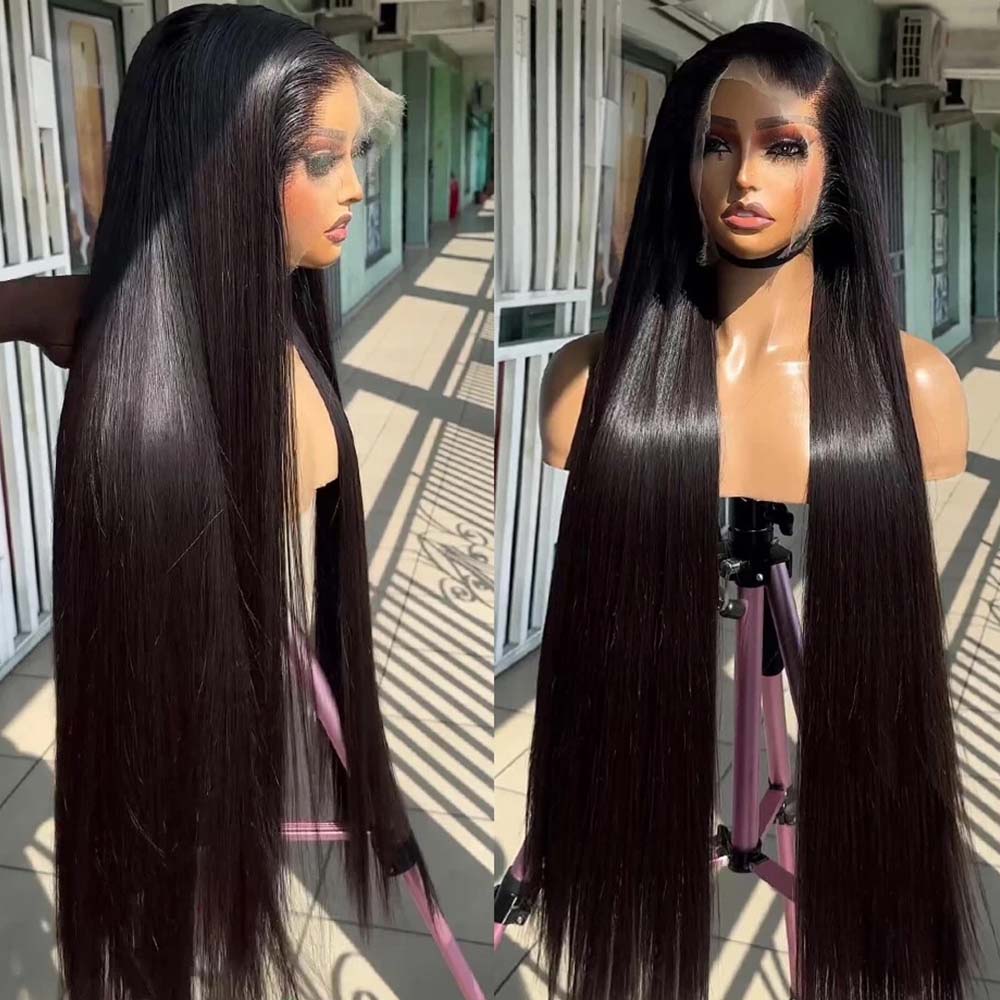 Fas Hair Raw Vietnamese Super Double Drawn Human Hair Wig Bone Straight 13x4 HD Lace Frontal Glueless Wigs 250 Density