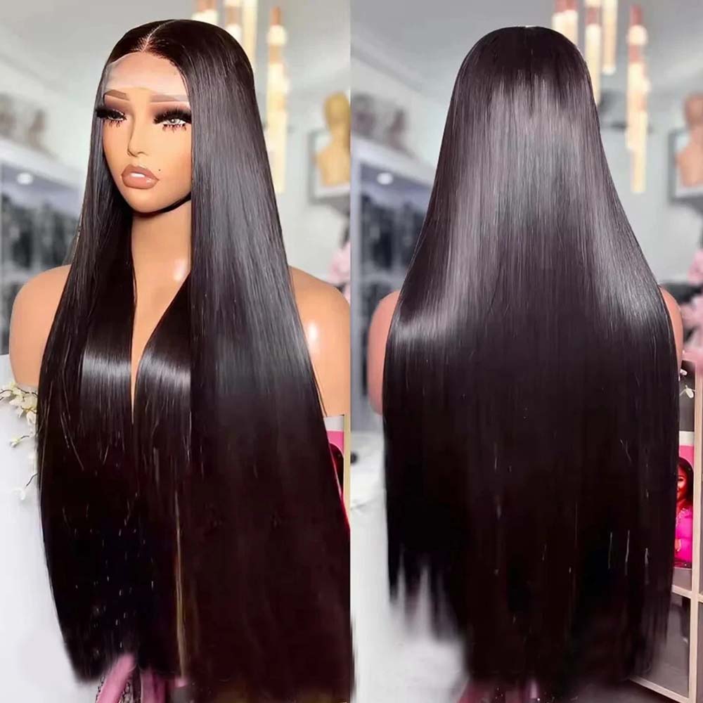 Fas Hair Raw Vietnamese Super Double Drawn Human Hair Wig Bone Straight 13x4 HD Lace Frontal Glueless Wigs 250 Density