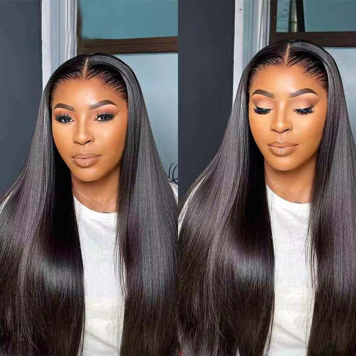 Fas Hair SDD Bone Straight Raw Hair 13x4 Lace Frontal Wig Vietnamese Super Double Drawn Glueless Wig with Full Ends 220% Density
