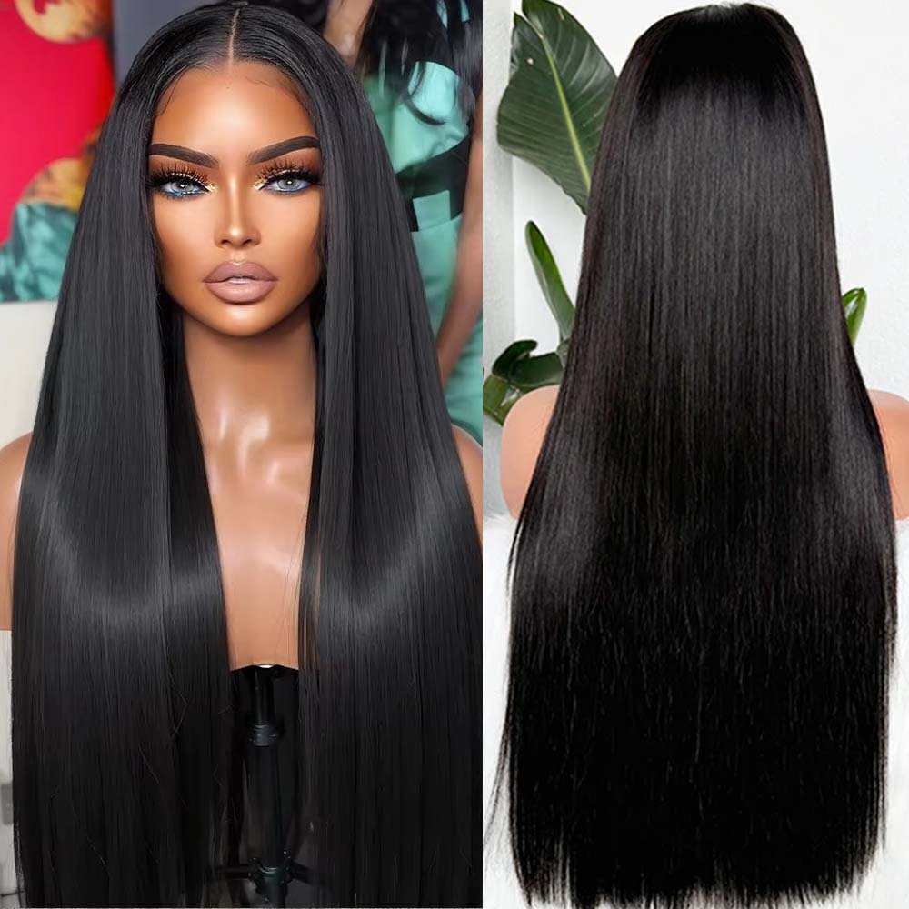 Fas Hair SDD Bone Straight Raw Hair 13x4 Lace Frontal Wig Vietnamese Super Double Drawn Glueless Wig with Full Ends 220% Density