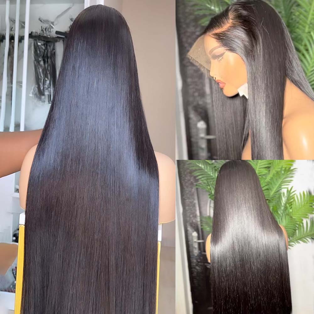 Fas Hair SDD Bone Straight Raw Hair 13x4 Lace Frontal Wig Vietnamese Super Double Drawn Glueless Wig with Full Ends 220% Density