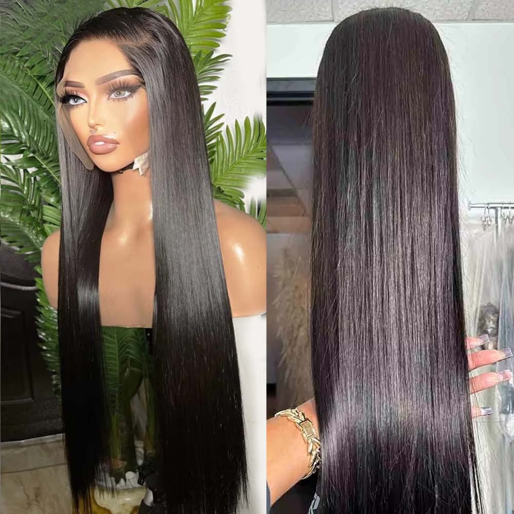 Fas Hair SDD Bone Straight Raw Hair 13x4 Lace Frontal Wig Vietnamese Super Double Drawn Glueless Wig with Full Ends 220% Density