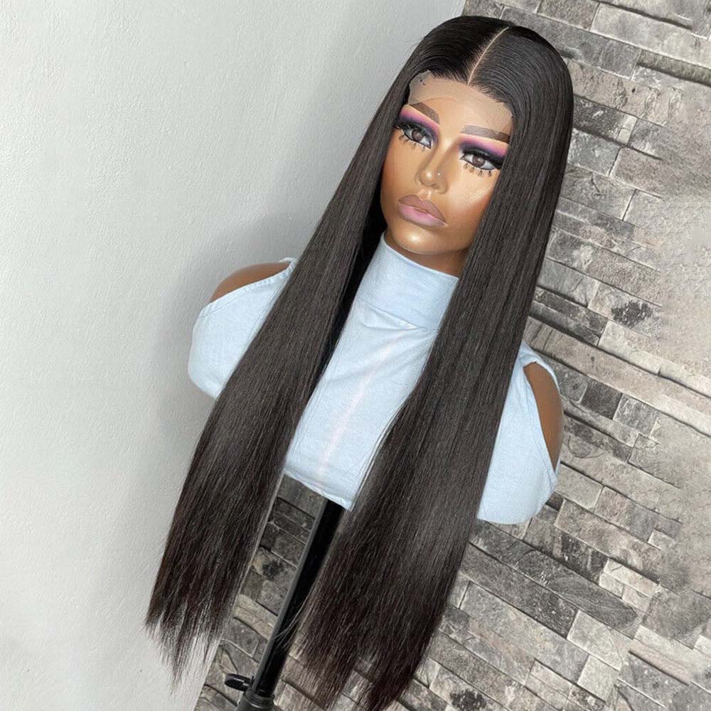 Fas Hair SDD Bone Straight Human Hair Wigs 4x4 HD Closure Wig Vietnamese Raw Hair Pre Plucked Glueless For Dark Skin Women 250% Density