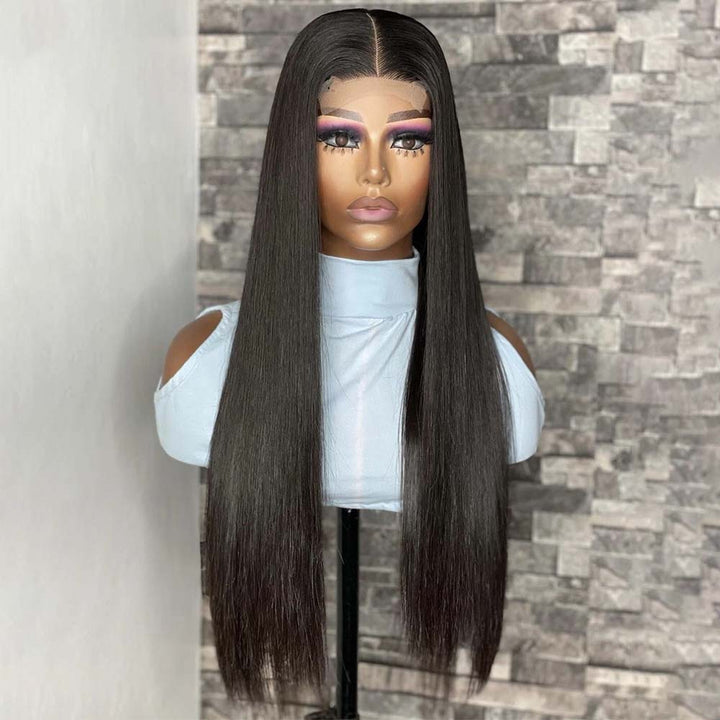 Fas Hair SDD Bone Straight Human Hair Wigs 4x4 HD Closure Wig Vietnamese Raw Hair Pre Plucked Glueless For Dark Skin Women 250% Density