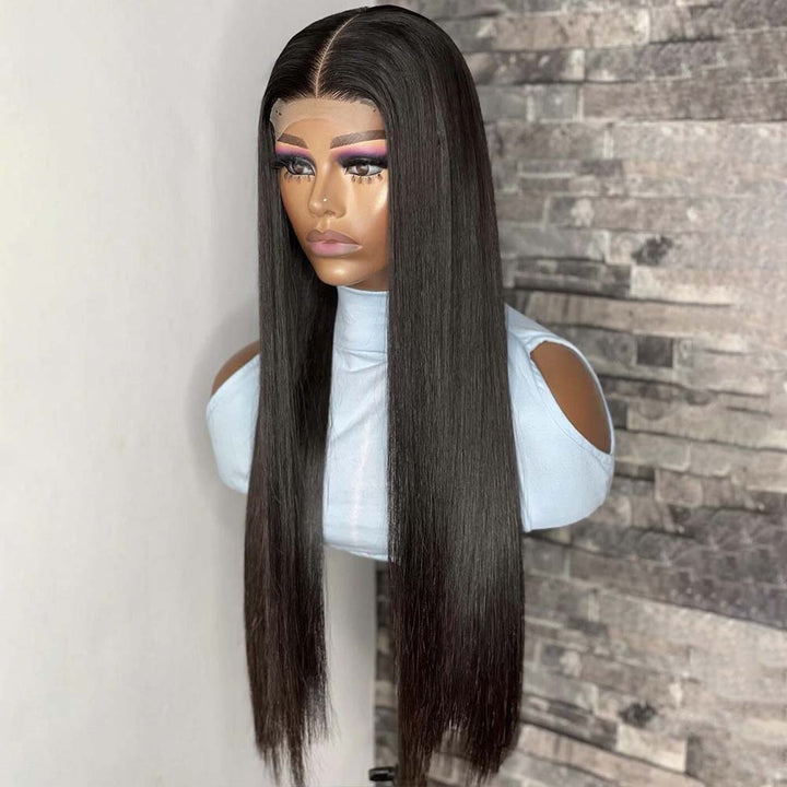 Fas Hair SDD Bone Straight Human Hair Wigs 4x4 HD Closure Wig Vietnamese Raw Hair Pre Plucked Glueless For Dark Skin Women 250% Density