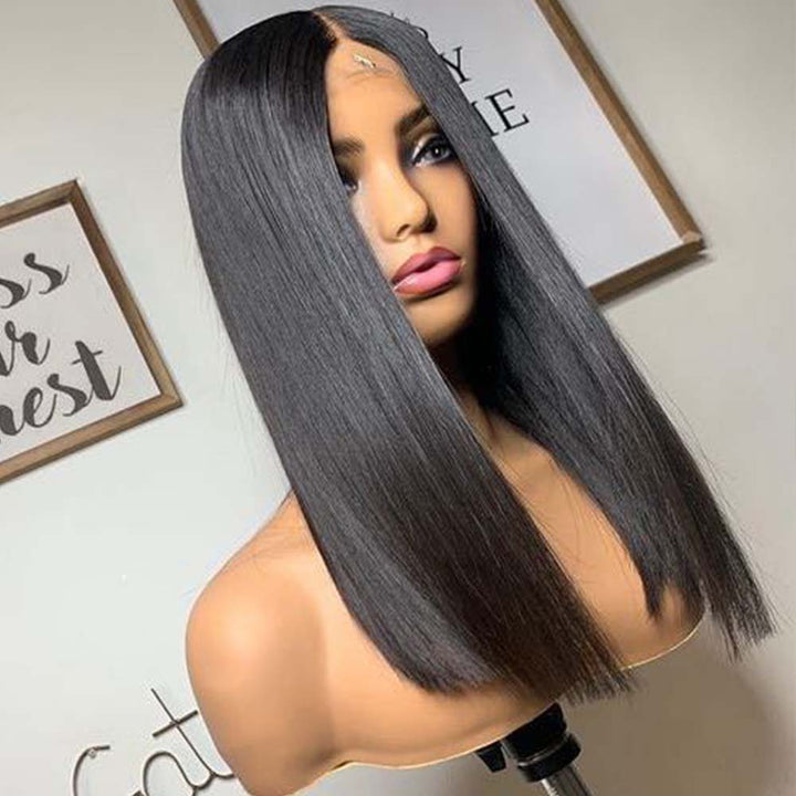 Fas Hair Vietnamese SDD Bone Straight 2x6 4x4 5x5 Closure Wig Double Drawn Raw Human Hair Glueless Wigs 220 Density