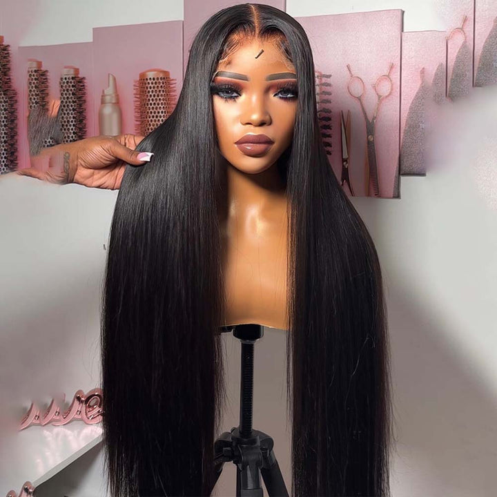 Fas Hair Vietnamese SDD Raw Hair Double Drawn Bone Straight Glueless 5x5 HD Lace Closure Human Hair Wigs 250 Density