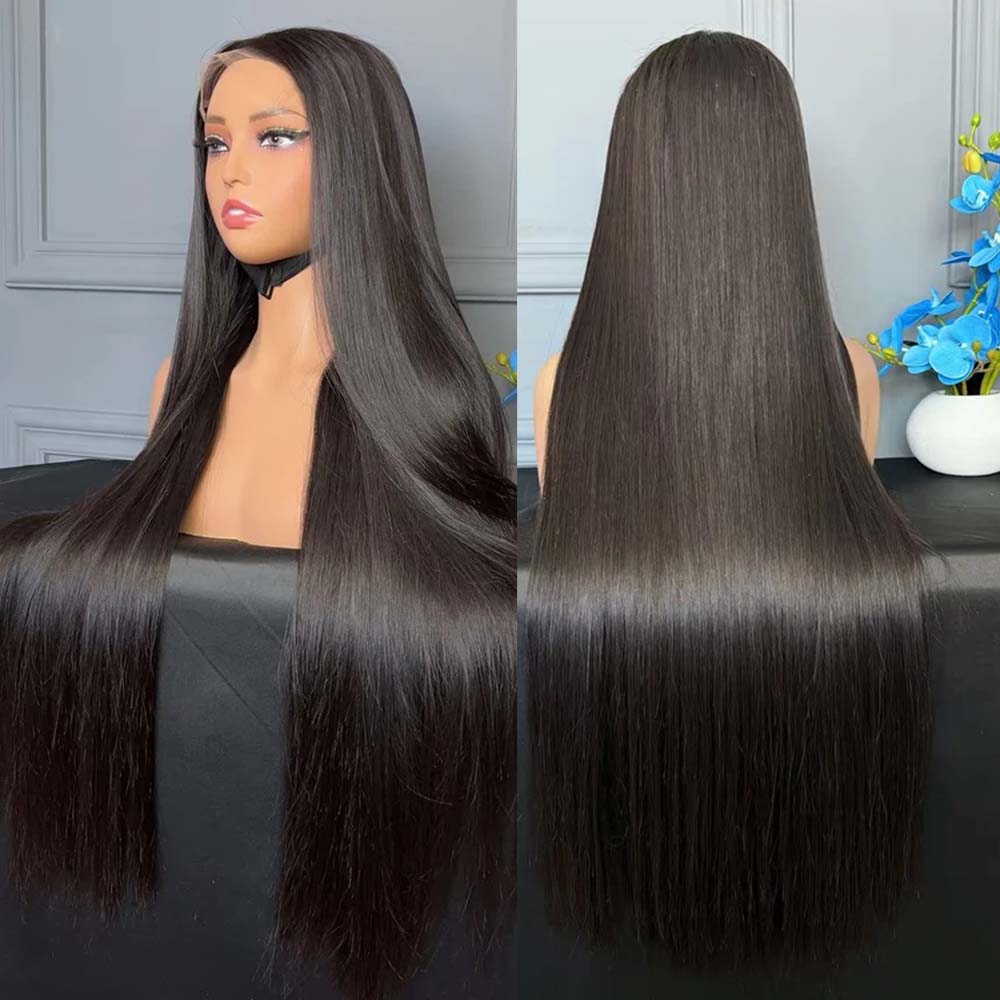 Fas Hair Vietnamese SDD Raw Hair Double Drawn Bone Straight Glueless 5x5 HD Lace Closure Human Hair Wigs 250 Density