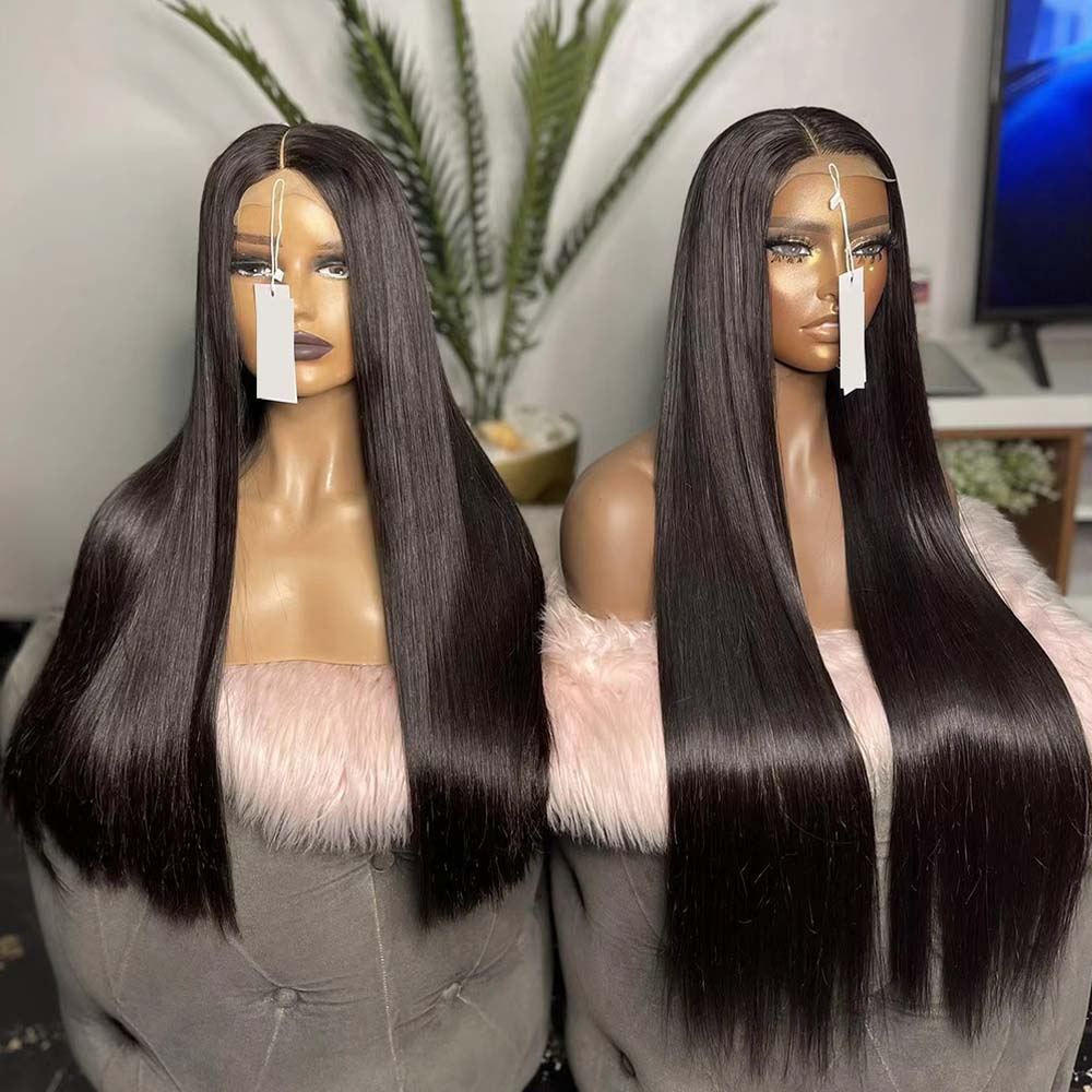 Fas Hair Vietnamese SDD Raw Hair Double Drawn Bone Straight Glueless 5x5 HD Lace Closure Human Hair Wigs 250 Density