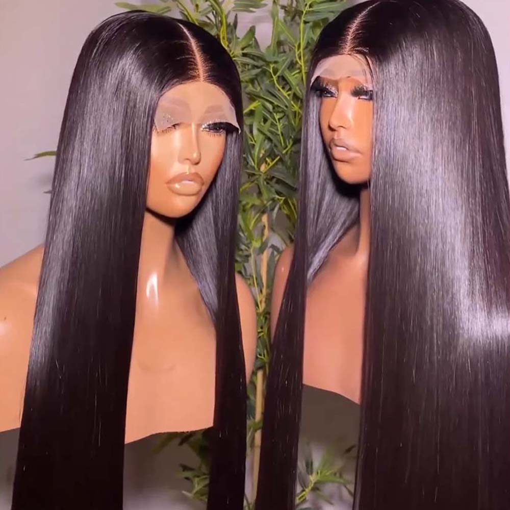 Fas Hair Vietnamese SDD Raw Hair Double Drawn Bone Straight Glueless 5x5 HD Lace Closure Human Hair Wigs 250 Density