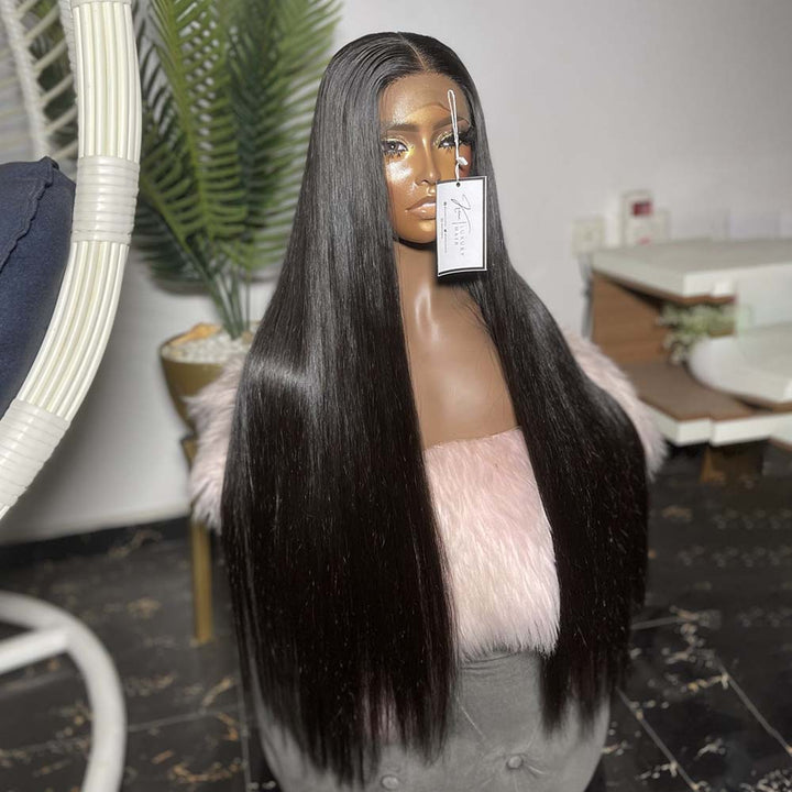 Fas Hair Vietnamese SDD Raw Hair Double Drawn Bone Straight Glueless 5x5 HD Lace Closure Human Hair Wigs 250 Density