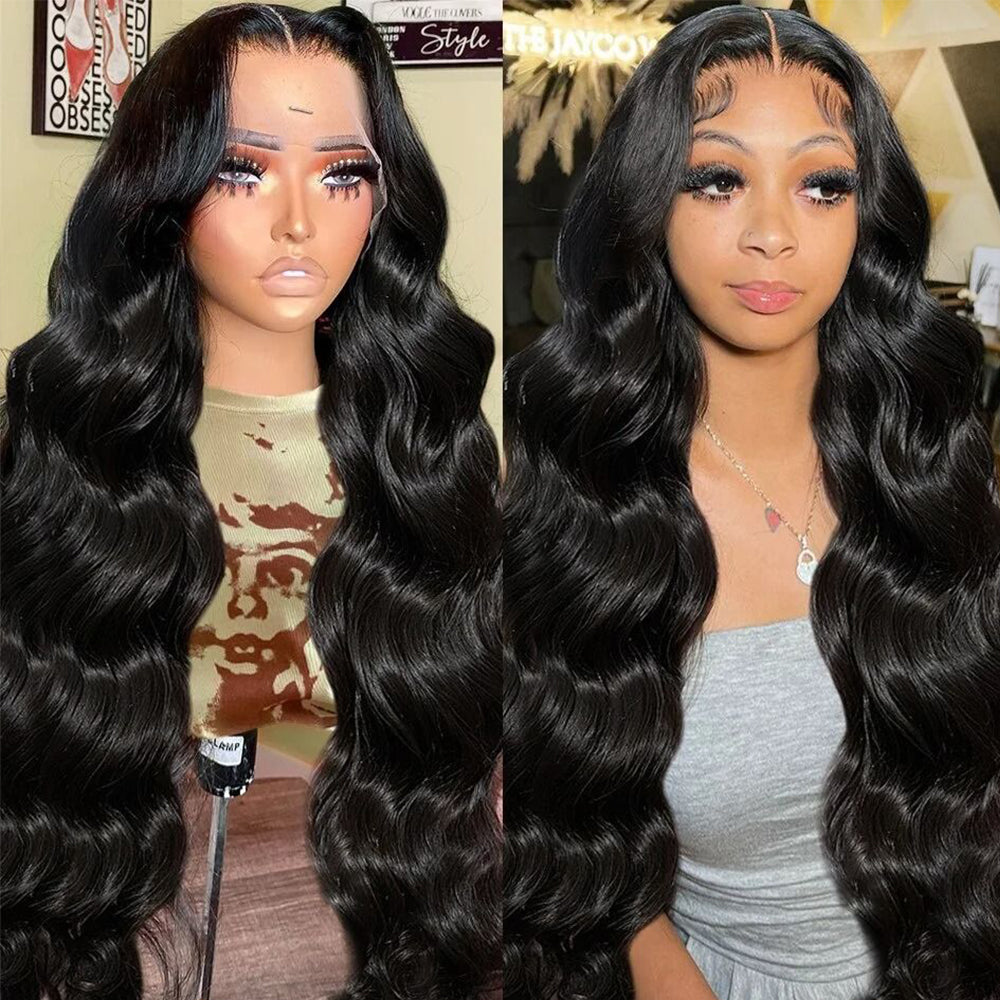 Fas Hair Body Wave Human Hair Wig Brazilian Virgin Hair With HD Lace Front Glueless Natural Wave Wigs Pre Plucked Invisible Hairline For Black Women