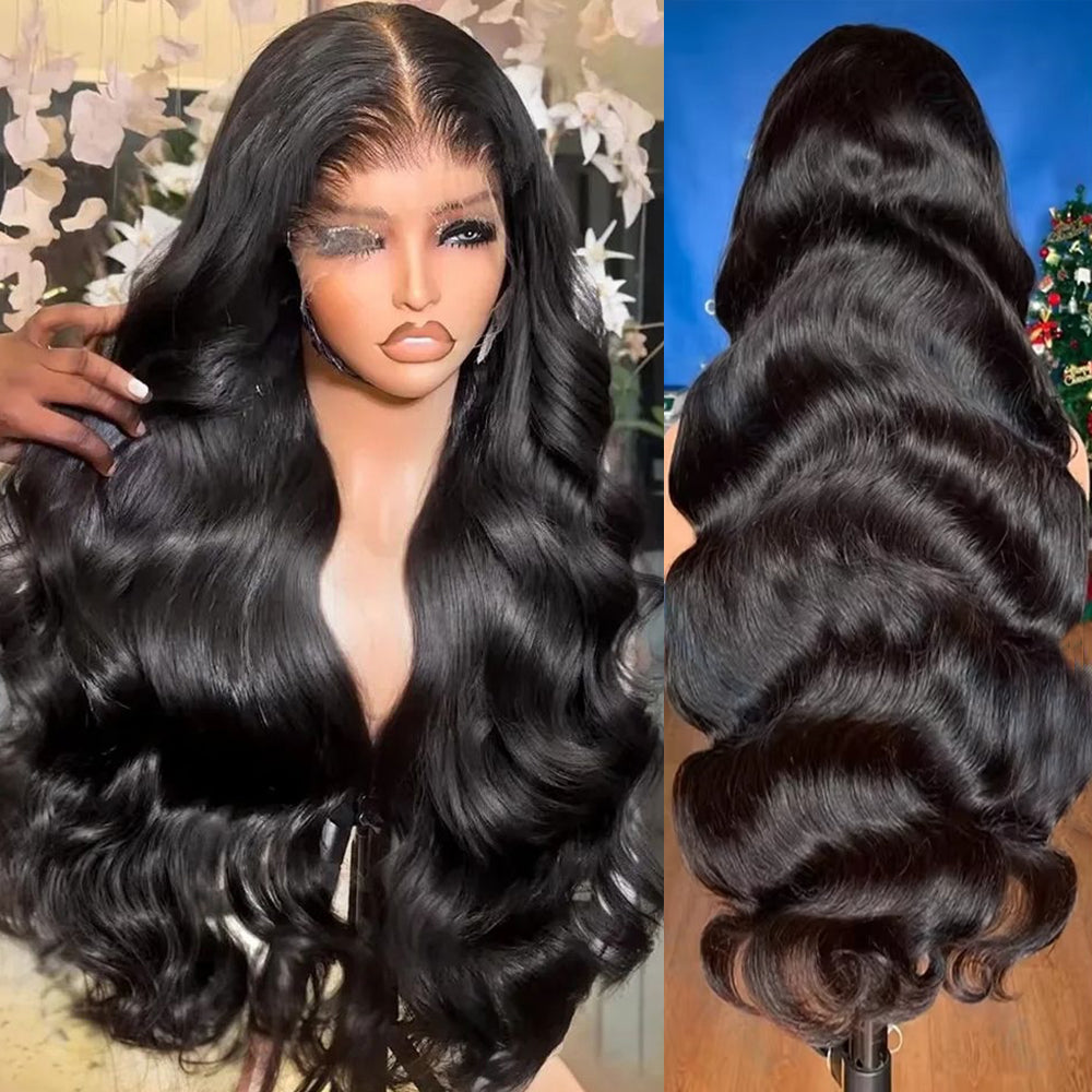 Fas Hair Body Wave Human Hair Wig Brazilian Virgin Hair With HD Lace Front Glueless Natural Wave Wigs Pre Plucked Invisible Hairline For Black Women