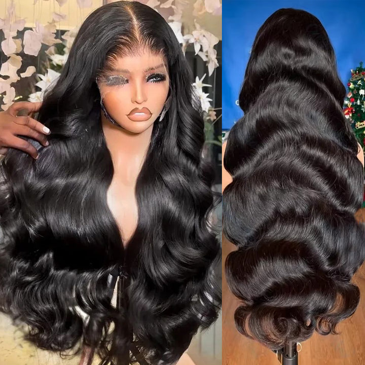 Fas Hair Body Wave Human Hair Wig Brazilian Virgin Hair With HD Lace Front Glueless Natural Wave Wigs Pre Plucked Invisible Hairline For Black Women