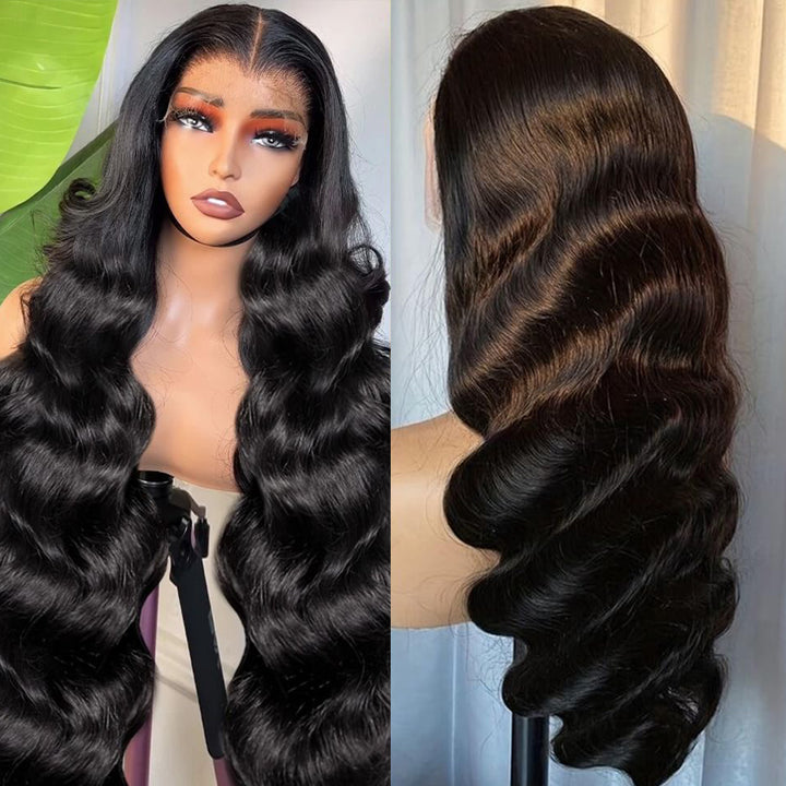 Fas Hair Body Wave Human Hair Wig Brazilian Virgin Hair With HD Lace Front Glueless Natural Wave Wigs Pre Plucked Invisible Hairline For Black Women