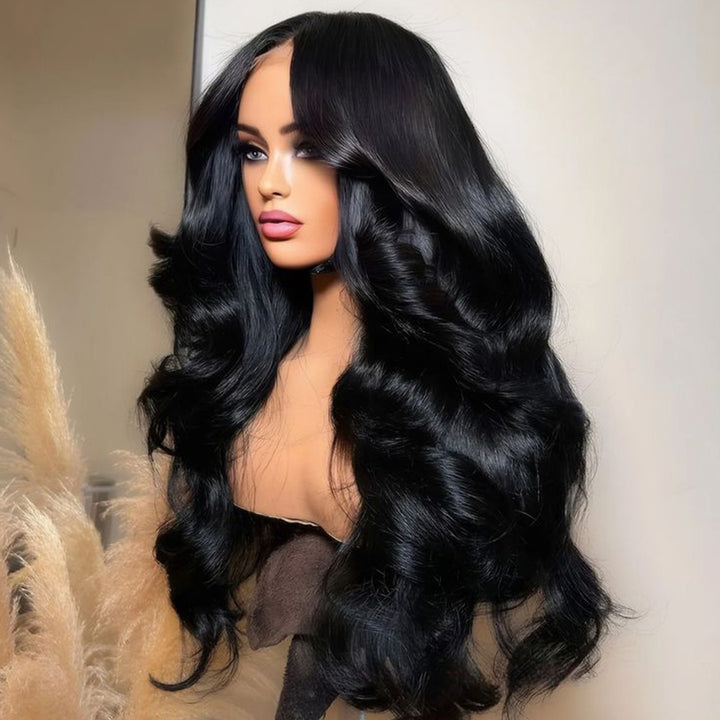 Fas Hair Body Wave Human Hair Wig Brazilian Virgin Hair With HD Lace Front Glueless Natural Wave Wigs Pre Plucked Invisible Hairline For Black Women