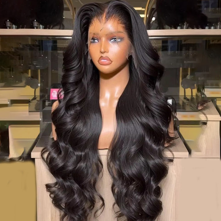 Fas Hair Body Wave Human Hair Wig Brazilian Virgin Hair With HD Lace Front Glueless Natural Wave Wigs Pre Plucked Invisible Hairline For Black Women
