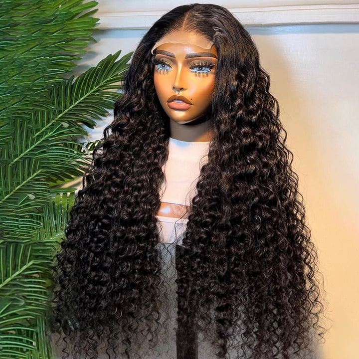 Fas Hair Deep Wave Human Hair Wig Brazilian Virgin Hair With HD Lace Front Glueless Pre Plucked Invisible Hairline For Black Women
