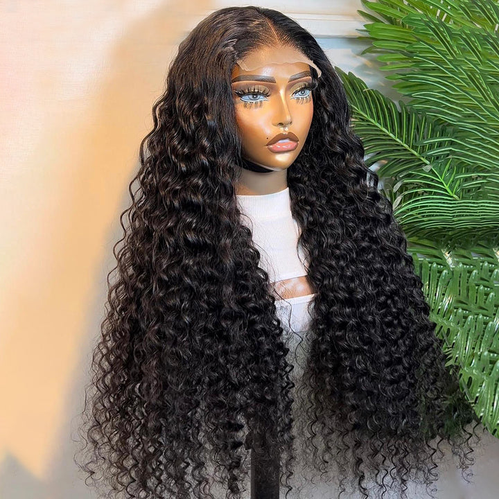 Fas Hair Deep Wave Human Hair Wig Brazilian Virgin Hair With HD Lace Front Glueless Pre Plucked Invisible Hairline For Black Women