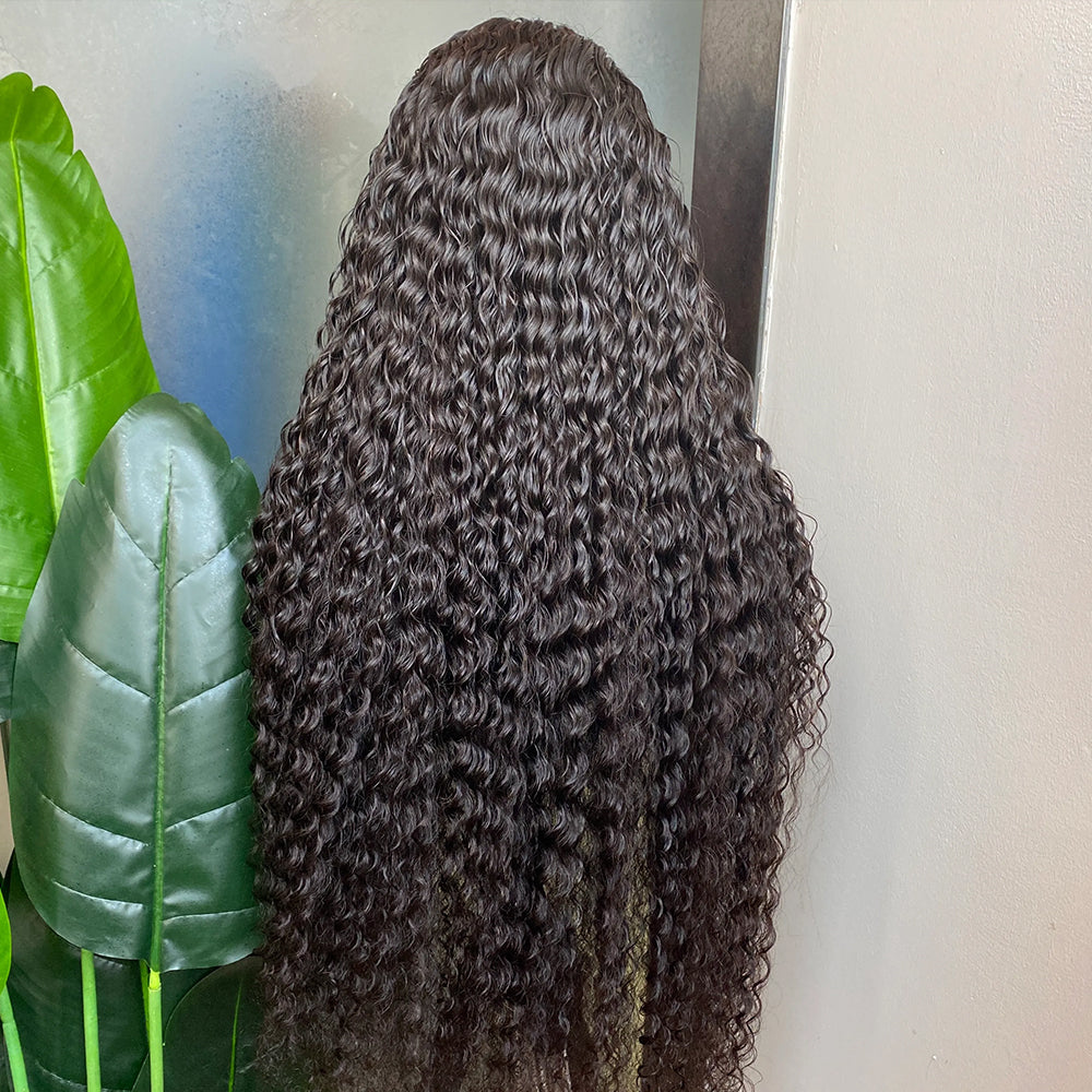 Fas Hair Deep Wave Human Hair Wig Brazilian Virgin Hair With HD Lace Front Glueless Pre Plucked Invisible Hairline For Black Women