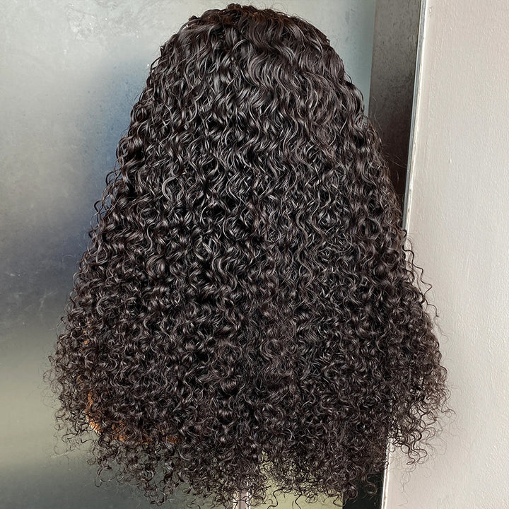 Fas Hair Jerry Curly Human Hair Lace Front Wig Brazilian Virgin Hair Glueless HD Lace Pre Plucked Invisible Hairline For Black Women