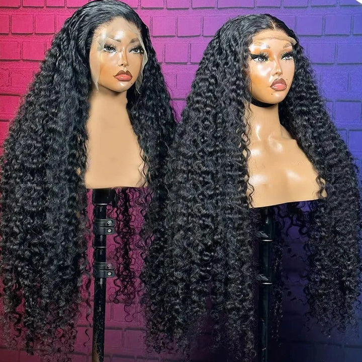 Fas Hair Voluminous Kinky Curly Human Hair Wig Brazilian Virgin Hair HD Lace Front Glueless Wig Pre Plucked Invisible Hairline For Black Women