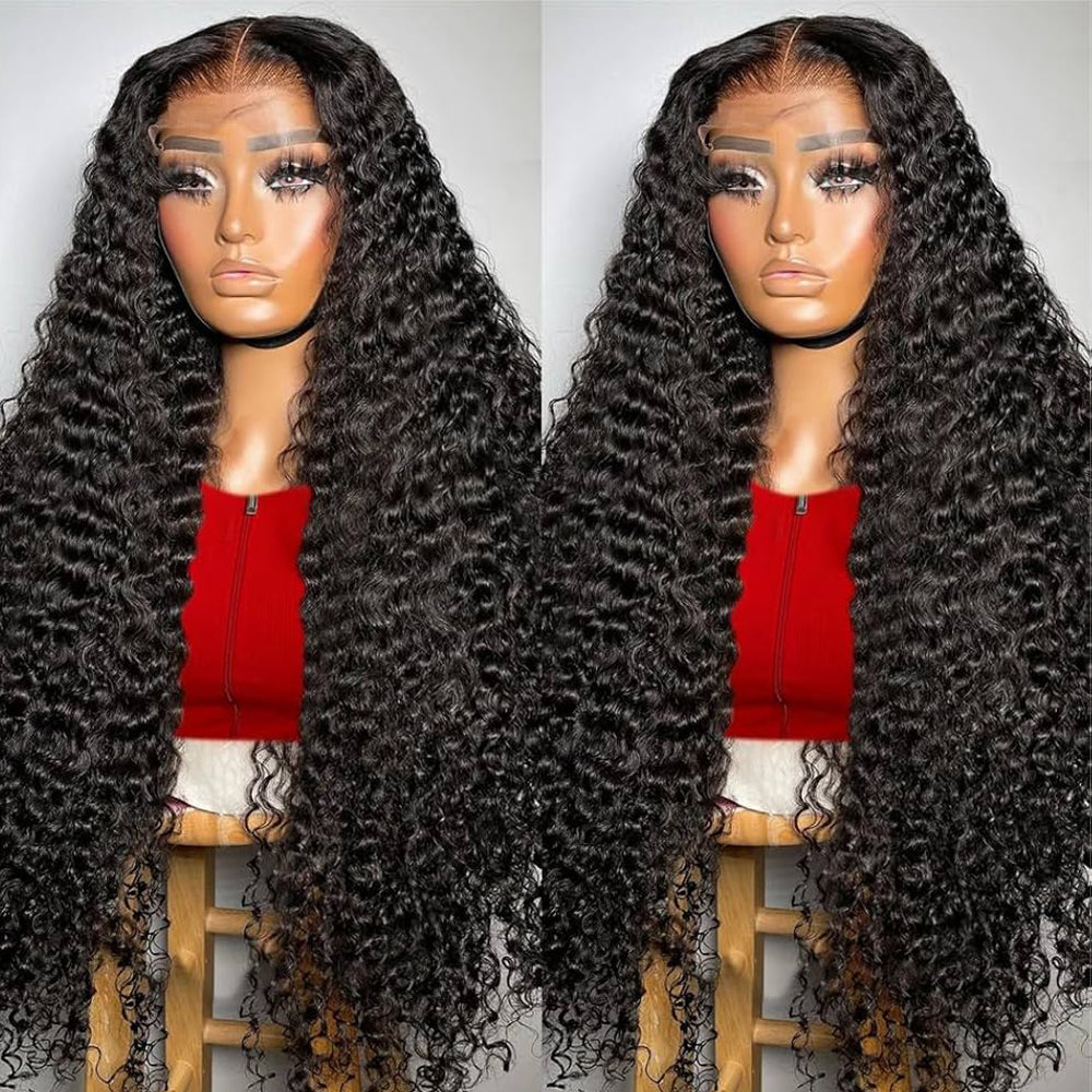 Fas Hair Voluminous Kinky Curly Human Hair Wig Brazilian Virgin Hair HD Lace Front Glueless Wig Pre Plucked Invisible Hairline For Black Women