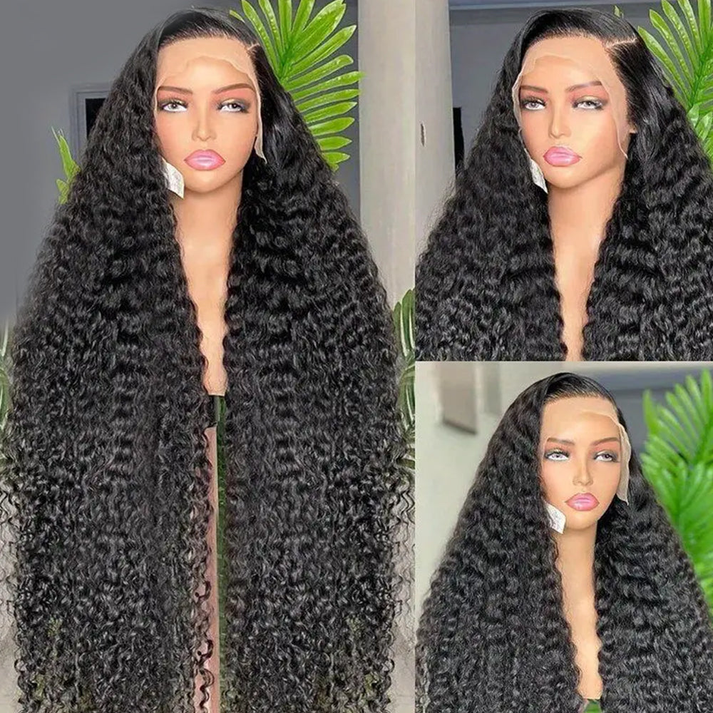 Fas Hair Voluminous Kinky Curly Human Hair Wig Brazilian Virgin Hair HD Lace Front Glueless Wig Pre Plucked Invisible Hairline For Black Women