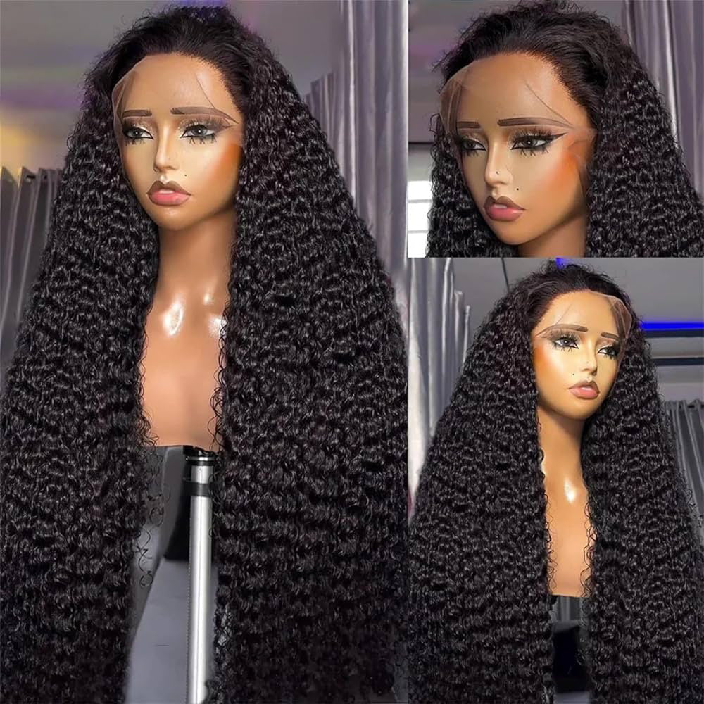 Fas Hair Voluminous Kinky Curly Human Hair Wig Brazilian Virgin Hair HD Lace Front Glueless Wig Pre Plucked Invisible Hairline For Black Women