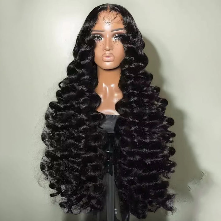 Fas Hair HD Lace Front Loose Wave Human Hair Wig Brazilian Virgin Hair Glueless Wig with Pre Plucked invisible Hairline For Natural Look