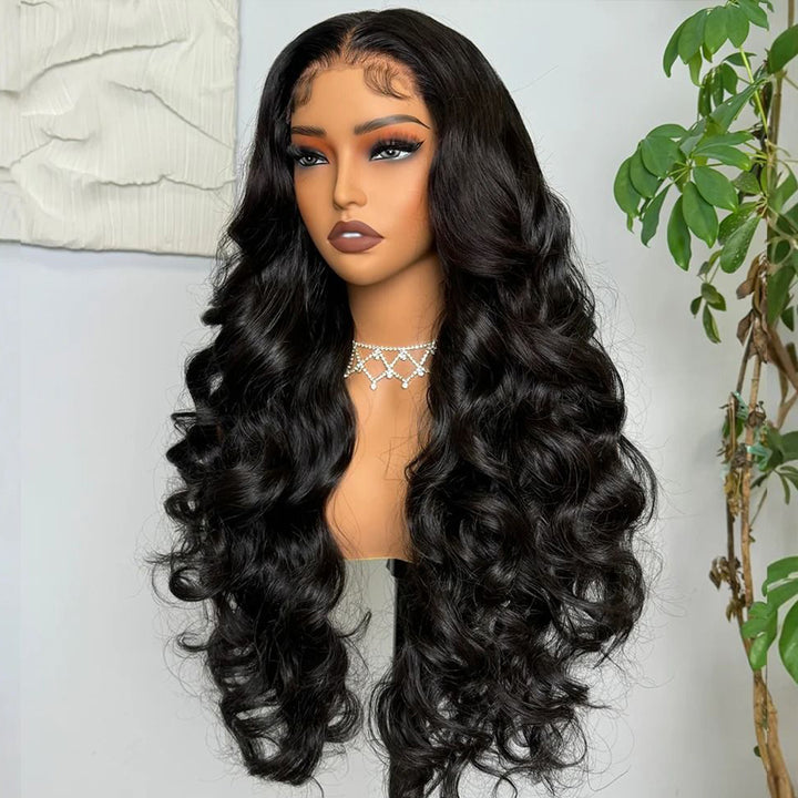 Fas Hair HD Lace Front Loose Wave Human Hair Wig Brazilian Virgin Hair Glueless Wig with Pre Plucked invisible Hairline For Natural Look