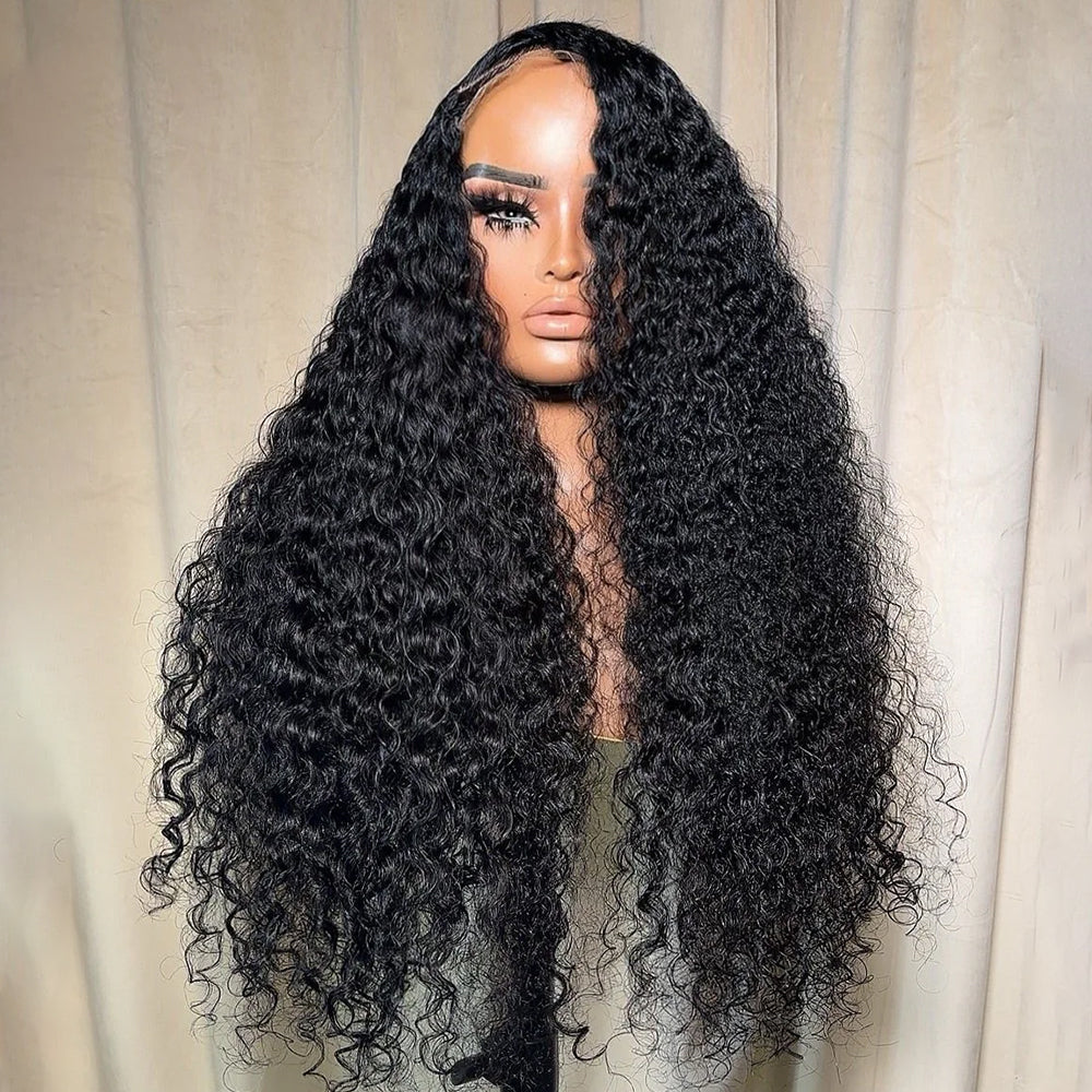 Fas Hair Water Wave Human Hair Wig Brazilian Virgin Hair Low Maintenance HD Lace Front Glueless Wig Invisible Hairline Natural Look For Black Women
