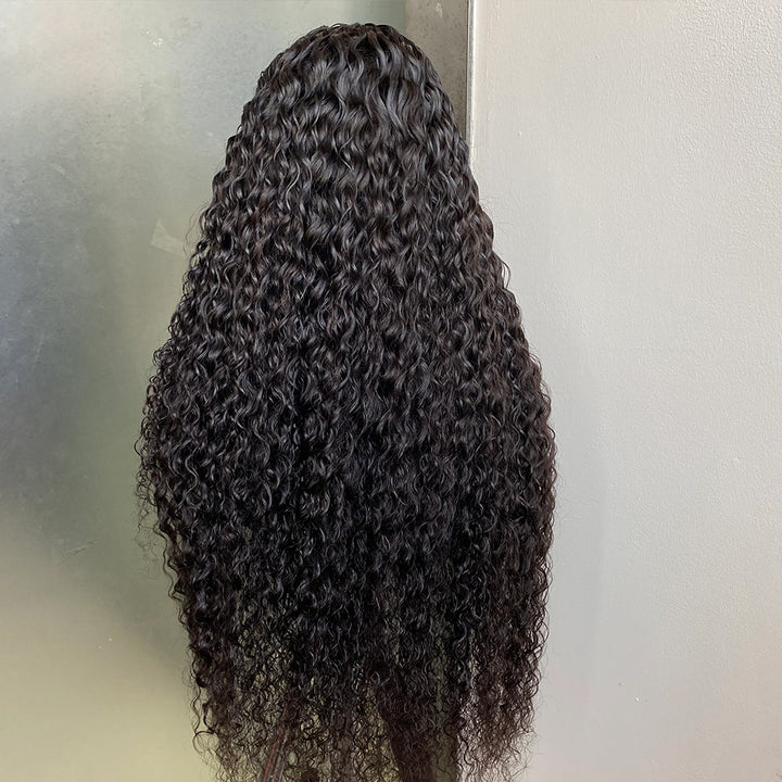 Fas Hair Water Wave Human Hair Wig Brazilian Virgin Hair Low Maintenance HD Lace Front Glueless Wig Invisible Hairline Natural Look For Black Women